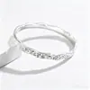Hielo Roto plata pura 9999 pulsera de plata esterlina diseño nicho pulsera de plata maciza celebridad de internet Pulsera Nueva Ola regalo