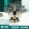 2025 Nuevo Plato de Frutas para Sala de Estar de Casa Mesa de Café Dulces Estilo Europeo Multi-Nivel de Cristal Plato de Frutas Estilo Lujo Ligero Modelo de Celebridad de Internet