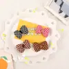 Tecido xadrez algodão bolinhas laço broche laço estéreo diy acessórios de cabelo feitos à mão acessórios para sapatos e meias