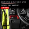 Adequado para 25 modelos de Suzuki Jimny Nomade, moldura de botão multifuncional, modificação interna do Jimny, especificamente para volante à esquerda