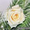 Flor de rosa de franela para simulación, cabeza de flor, ramillete rojo, adornos para sesión de fotos de boda en casa, adornos florales, flores artificiales transfronterizas, venta al por mayor