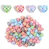 Pulsera de Amor Hecha a Mano con Cuentas para Mujer, Estilo Coreano Lindo Colgante Arcoíris Llavero Accesorios de Joyería DIY Venta al por Mayor