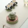 Suporte de cerâmica para bule de melancia estilo chinês criativo Iro no Kishu, tamanho pequeno, para uso doméstico, conjunto de chá, suporte para infusão a seco, bandeja de chá de alta qualidade