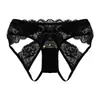 Campana de Castidad~ Calzones Sexys de Encaje para Mujer, Deseo Puro Entrepierna Abierta, Tentación Hueca Sin Quitarse, Calzones de Algodón Puro para Mujer