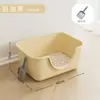 Bandeja de arena para gatos semi-cerrada extragrande, inodoro para gatos elevado totalmente cerrado gigante, tapete anti-salpicaduras, accesorios para mascotas para gatos
