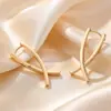 Xuping Brazaletes Rusos Transfronterizos para Oreja, Aros Color Oro de 18K con Incrustaciones de Diamantes, Joyería de Lujo Ligero de Alta Gama al por Mayor para Mujeres