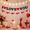 TE AMO Pancarta de Letras Negras Día de San Valentín Propuesta Boda Habitación Aniversario Fiesta de Pareja Decoración de Fondo