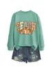 Amazon Wish moda de comercio exterior transfronterizo sudadera casual técnica con lazo de calabaza para mujer en stock