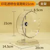 Roda de Hamster Metade Roxa Metade Vermelha, Roda de Corrida Brinquedo Fofo para Hamster Dourado, Roda Silenciosa de Livre Rotação com Suporte Transparente para Exercício