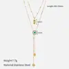 Conjunto de Joyería de Tres Piezas Estilo Retro de Lujo Ligero Europeo y Americano con Borlas - Collar, Pulsera y Aretes Chapados en Oro