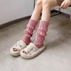 Calcetines Nuevos de Otoño e Invierno 2024 para Mujer Estilo Japonés Retro Trenzado de Rizo Calcetines a la Pantorrilla al por Mayor Y2K Calentadores Cubre Calcetines