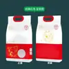 Bolsa de empaque de arroz portátil de 5/10 kg, bolsa de empaque de plástico de flor de arroz de arroz ecológico del agricultor, rica en selenio, bolsa de arroz