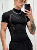 Camiseta Deportiva de Baloncesto para Hombre de Verano, Manga Corta, Ajustada, Fitness, Running, Secado Rápido, Absorción de Sudor, Entrenamiento