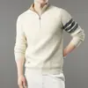 Ropa de punto casual para hombre de otoño e invierno, Suéter de cuello vuelto de manga larga, Top versátil de moda para hombre 8807