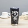 Vaso para Coche de 20 oz con Patrón Impreso Temu Vaso para Hielo de Acero Inoxidable 304 Vaso Termo Portátil Personalizado para Montar en el Coche
