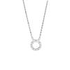 Collar de lazo circular con incrustaciones de diamantes en plata de ley S925, elegante joya de nicho, cadena de clavícula sencilla y combinable, accesorios para mujer