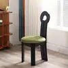 Silla de Comedor Vintage de Madera Maciza Estilo Francés, Silla con Respaldo para Uso Doméstico, Silla Nórdica, Silla con Respaldo de Diseñador Mid-Century, Silla de Tocador Minimalista, Clave