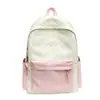Mochila Fofa e Fresca com Bloqueio de Cores Transfronteiriça para Estrelas Femininas, Alunos do Ensino Médio, Universitários e Meninas do Ensino Fundamental