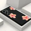 Estuche de Teléfono Rosa Hibisco Japonés y Coreano Más Vendido para Galaxy S26 Estuche de Silicona Mate Samsung S25 Cubierta Protectora Delgada