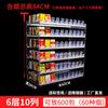 Expositor Reto para Cigarros com Empurrador de Cigarros Expositor Loja de Conveniência Supermercado Armário para Cigarros Armário Traseiro para Cigarros Prateleira de Exposição Push-Pull Multicamadas Armário