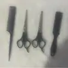 Set de 4 piezas para niños de tijeras para cortar el pelo de bebé, traje de tijeras de peluquería, tijeras de dientes finos, tijeras planas, tijeras para mascotas