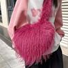 Bolso de Hombro de Felpa Original Niche Love de Gran Capacidad para Mujer, Bolso de Moda Ins Versátil para Otoño e Invierno, Bolso Peludo, Bolso Cruzado