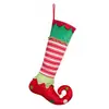 Decoraciones de calcetín de Navidad de producto nuevo transfronterizas, bolsa de regalo grande, bolsa de dulces con forma de elfo, colgante, ambiente festivo