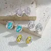 Pendientes de cristal de colores personalizados transfronterizos europeos y americanos, pendientes elegantes irregulares de alta gama, accesorios para orejas de moda de diseño nicho