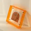 Suporte de exibição para beads Perler, porta-retrato transparente de acrílico para beads Perler, suporte de exibição de obras de arte para sala de estar e quarto, transparente colorido