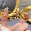 Loja de ouro com pulseira de contas de flor de ouro brilhante, cabaça, miçangas disco, feminina, flash, ouro quebrado, moda, joia versátil para namorada