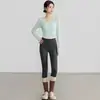Top de malla de otoño de alta gama de dos piezas falsas para yoga, camiseta atlética de manga larga para correr, fitness y entrenamiento de Pilates, para mujer