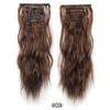 Peruca Longa Cacheada Europeia e Americana Conjunto de Seis Peças Cabelo com Clip Fibra Química Extensões de Cabelo Extensões de Cabelo Ondulado Extensi