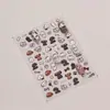 Libro Rojo Pequeño Suave y Pegajoso Perro Dibujo Animado Relieve Pegatina para Uñas Tres Dimensional Lindo Perro Portaplumas Impermeable Pegatina Decorativa para Uñas