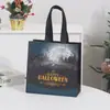 Bolsa de Tote Negra de Halloween en Stock, Bolsa de Compras de Calabaza para Dulces, Bolsa de Regalo No Tejida, Bolsa de Regalo de Navidad