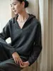 ¡Gran valor para los fans! Suéter 100% Lana, Suave y Cómodo, Sin Costuras, Versátil, Suéter con Capucha de Corte Holgado para Mujer, Nuevo para Otoño e Invierno