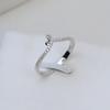 Anillo abierto de plata S925 para mujer, anillo ajustable para dedo, accesorios de joyería de perlas, vacío 236