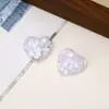 Parches creativos de resina de corazón pequeño y fresco Materiales para joyería DIY Corazón transparente con purpurina Pinzas para el pelo Gomas para el pelo Accesorios
