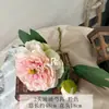 Flor artificial transfronteiriça borda queimada peônia francesa alta qualidade flor falsa chinesa peônia borda tostada decoração de casamento para casa