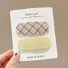 Pinzas para el Pelo de Cuadros Laterales para Niños, Pinzas para el Pelo que no Dañan, Pasadores para la Frente de Bebé, Pinzas para el Pelo para Flequillo, Accesorios para el Pelo de Niñas
