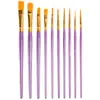 Set de Pinceles para Pintura al Óleo de 10 Piezas Transfronterizo Mango Largo Pincel para Pintura Artística Acuarela Gouache Venta Directa de Fábrica