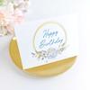 Viotown Cartão de Cumprimentos Dobrável com Impressão Colorida Buquê de Flores Frescas Mensagem de Bênção Artística Cartão para Dia das Mães Dia dos Namorados 17X12CM em estoque