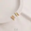 Pingente de Letra 26 Zircônias Banhado a Ouro 14K Design Estilo Europeu e Americano Pingente para Colar Pulseira Brincos DIY