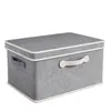 Caja de almacenamiento para ropa y pantalones, organizador de compartimentos para ropa y ropa interior, cesta plegable de tela para el hogar, herramienta de capas para armario