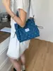 Bolso Cubo de Gran Capacidad de Alta Gama para Trabajo y Viajes de Verano para Mujer 2025 Nuevo Bolso Cruzado de Mezclilla Azul Claro