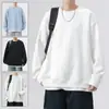 Sudadera Sencilla Estilo Americano con Diseño de Dos Piezas para Otoño, con Cuello Redondo y Mangas Largas, de Corte Relajado y Holgado