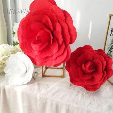 Simulação de veludo rosa flor janela simulação flor estúdio tiro casamento decoração de casamento adereços veludo rosa