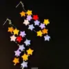 Estrellas Dispersas~ Pendientes de Borla de Estrella Colorida Dopamina para Mujer 2025 Nuevos Pendientes Dulces y Accesorios para Orejas