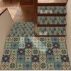 Alfombrilla Suave para Escalón de Baño Estilo Americano Retro Color Ladrillo Diatomeas Silenciosa Antideslizante Alfombrilla para el Hogar Dúplex Loft
