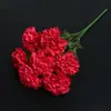 Ramo de Flores Artificiales con 7 Claveles para Decoración del Hogar, Adecuado para Arreglos Florales de Interior y Exterior, Ramo de Flores Artificiales Terminadas al por Mayor