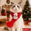 Bufanda de Peluche de Gato de Año Nuevo Perro Lindo Alce Accesorios para Mascotas Perro Pequeño y Mediano Bufanda Roja Venta al por Mayor Transfronteriza